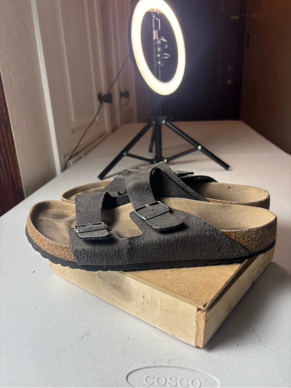 Birkenstock Arizona Black Suede Leather Sandals #arizona Sz 45 / US 12